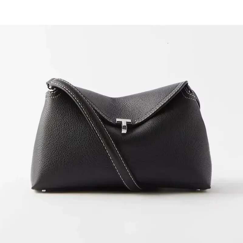 Light Fashion Simple Trend Single Shoulder Crossbody Flap Handbag Retro Lock Buckle Pure Color High Quality Calfskin Bag