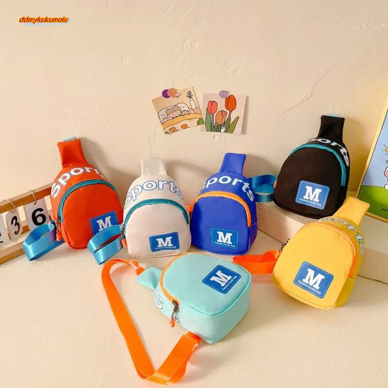 Cute Fashion Letter Baby Backpacks Children Boy Girl Chest Crossbody Bags Travel Harness Bag Kids Adjustable Snack Toy Backpack #ddmykukumalu
