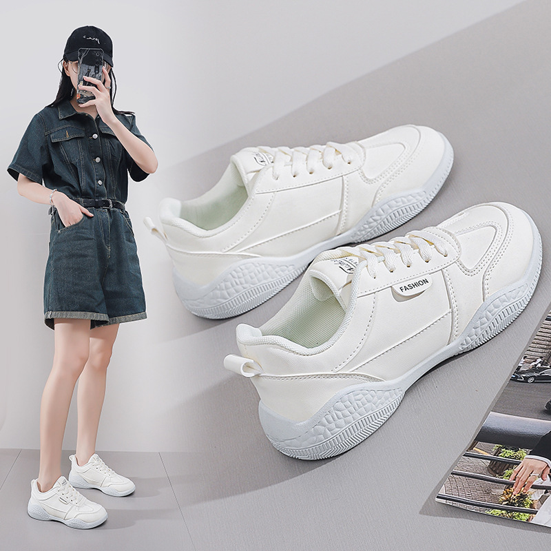 Little White Shoes 2025 Season Designer s New Women s Thick Soled Height Increasing Multi Functional Sports And Leisure Board Shoes