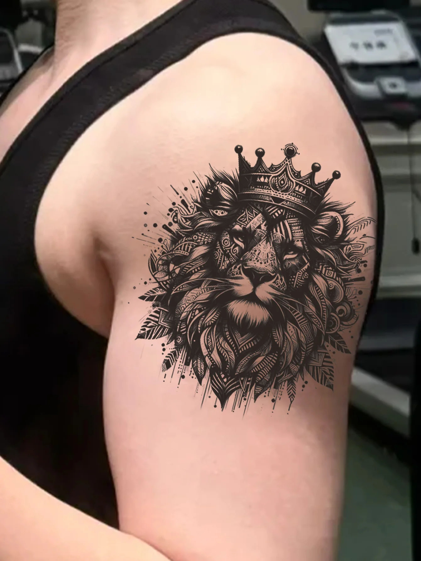 Beast and Lion Waterproof Temporary Tattoo Stickers lasting 12 weeks real semi permanent tattoos 250219