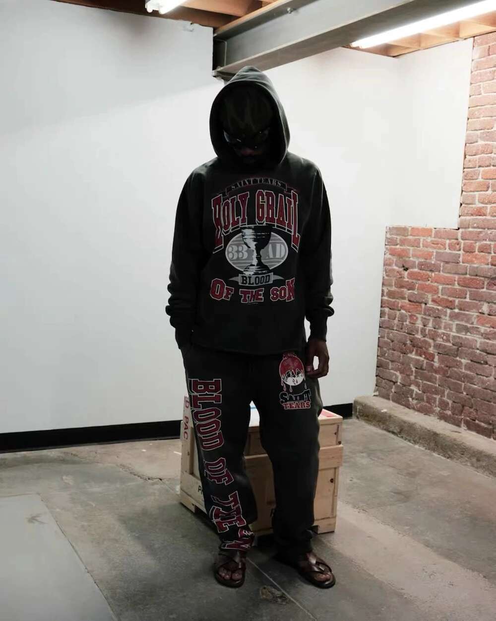 Yao Fashion SAINT OF MICHAEL Joint Design Suit Fleece Hooded Pullover Hoodies Streetwear Oversize Vintage Sweatshirt For Men