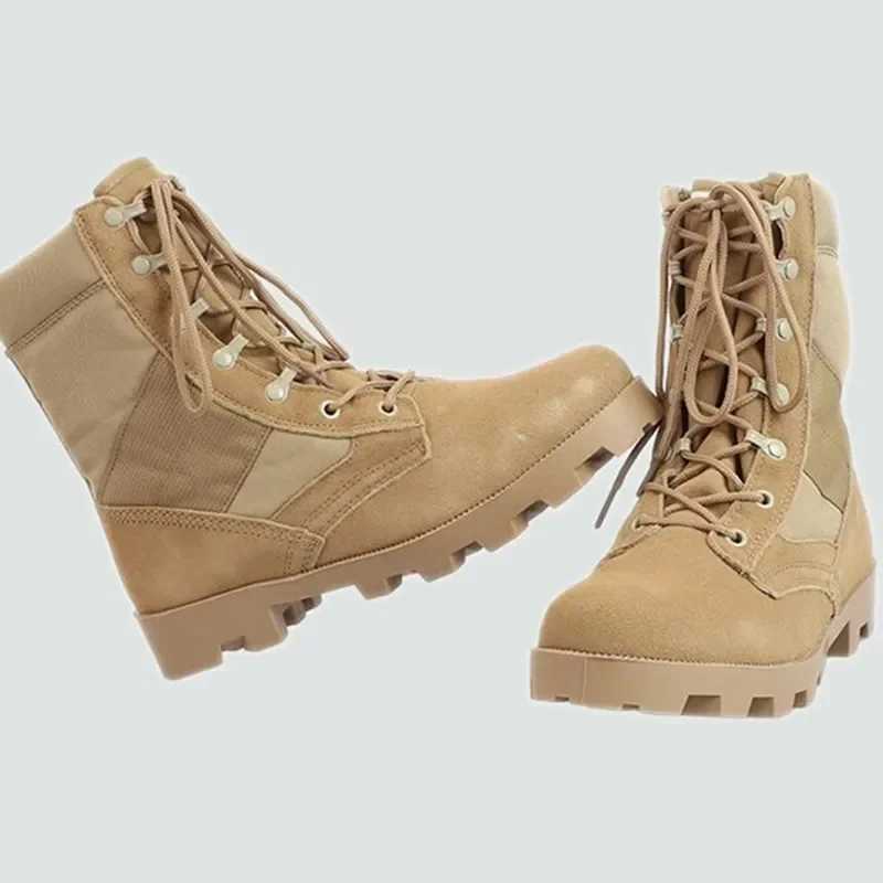 Tactical Boots Men Training Special High-Top Shoes Outdoor Shock-Absorbing Hard-Sold High-Waist Hiking Boots Z250303