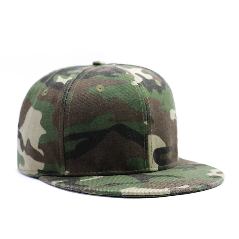 Full close camouflage hip hop cap whole closure women mens plus size flat brim bill baseball cap fitted hat 56-62cm 250225