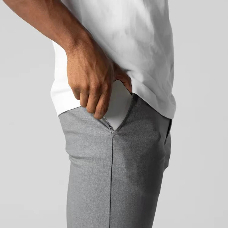 Autumn Mens Casual Pants Waterproof Trousers Japanese Business Versatile Elasticity Waist High Guality Long Pants For Male 250227