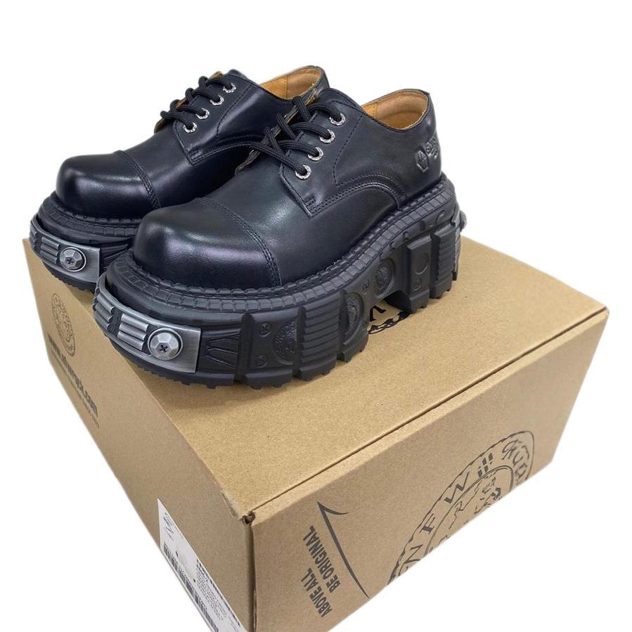 Home Spanish Trendy Brand Spring/Summer New Product Punk Style Big Head Low Top Sponge Cake Shoes Tank Height Increasing Thick Leather