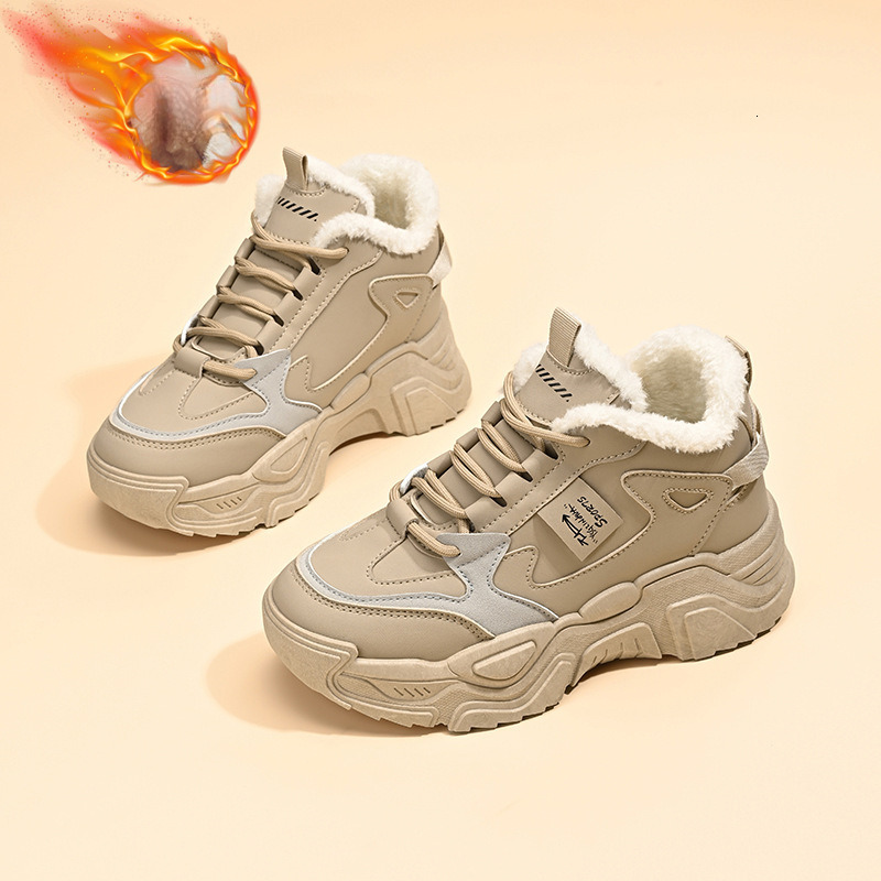 Velvet High Top Women s 2025 Winter Designer s New Thickened Warm Leisure Multi Functional Sports Thick Soled Height Increasing Cotton Shoes