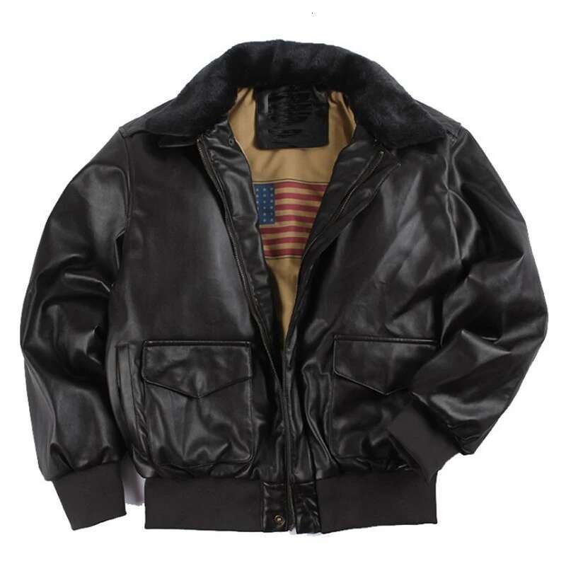 Classic Retro Us Air Force Pu Leather Jacket Male And Female Pilots Couple Motorcycle Handsome Jackets