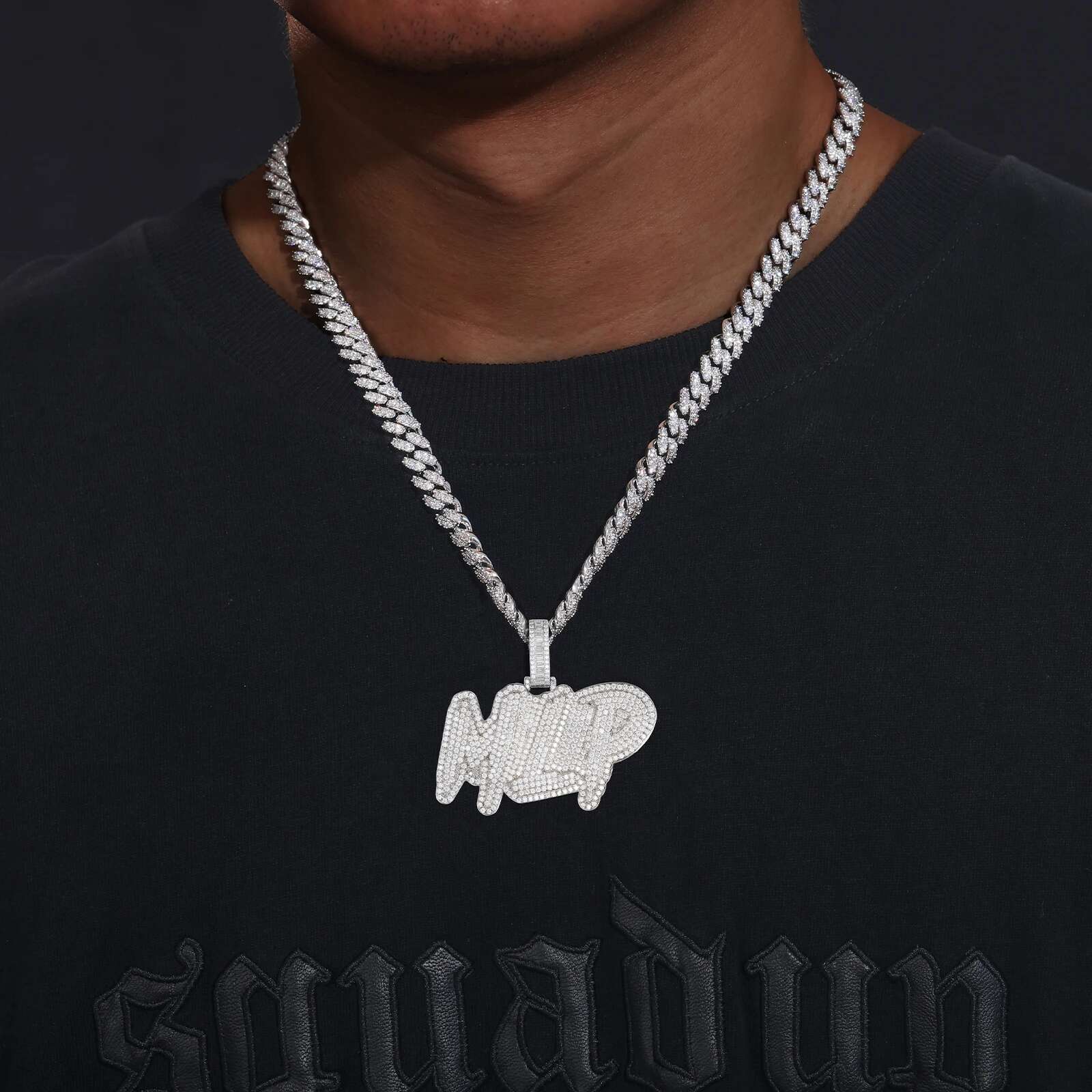 High Quality Custom Styles Letter Sier Moissanite Iced Out Pendant For Men Hip Hop Jewelry Gifts