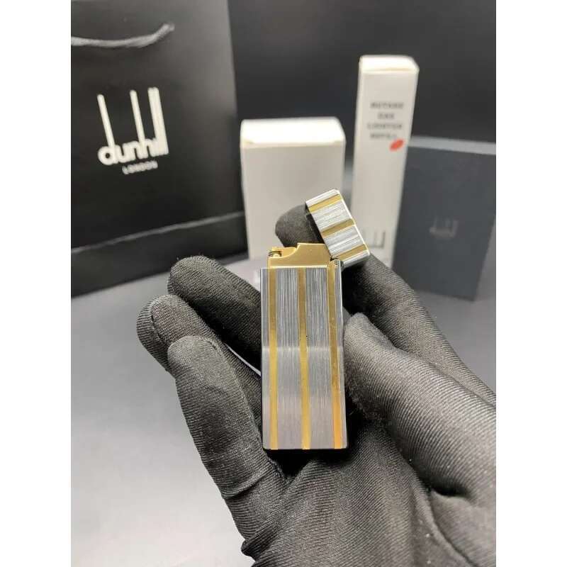 Duil Butane Torch Gas Windproof High-Flame Smoking Accessories Fashion Metal Cigarette Lighter Men's Gifts