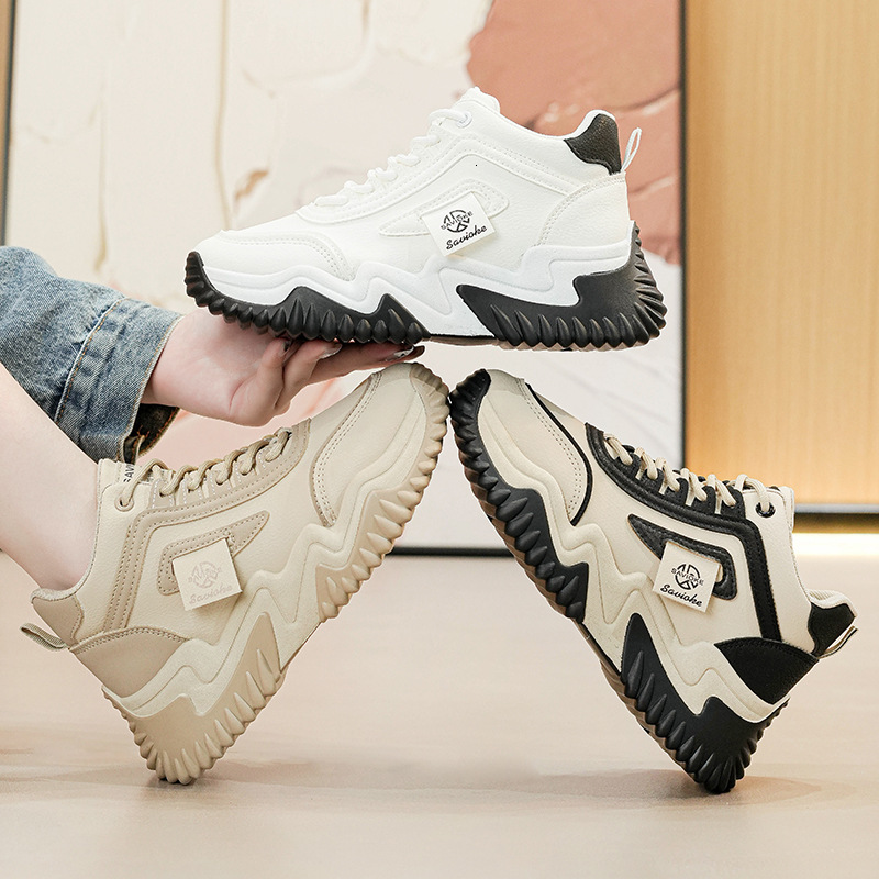 2025 Spring And Autumn Designer s New Multi Functional Sports Running Shoes For Girls, Fashionable And Casual Thick Soled Height Increasing Shoes