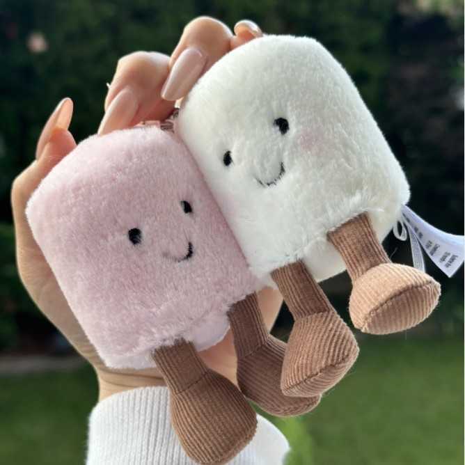 Plush Dolls Paired Cotton Candy Pendant New Fun Plush Toy Pendant Keychain Gift for People