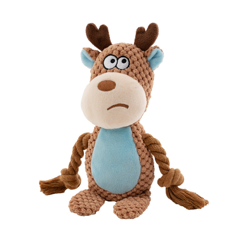Dog Plush Toy for Large Dog Chew,Indestructible Dog Squeaky Toys,Stuffed Animals Toys with Cotton Material and Crinkle Paper,Durable Chewing Toys