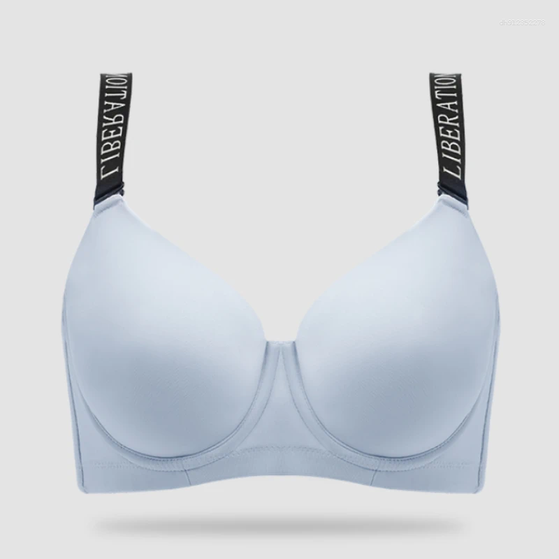 Bras Top Up Bra Seamless Womens Push Underwire Female Solid Minimizer Lingerie T-shirt 34 36 38 40 42