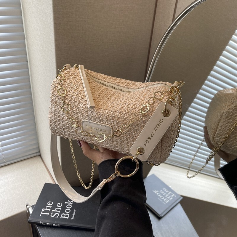 2025 trendy grass woven women's fashion vacation beach foreign style crossbody bag summer versatile #swissmilitary