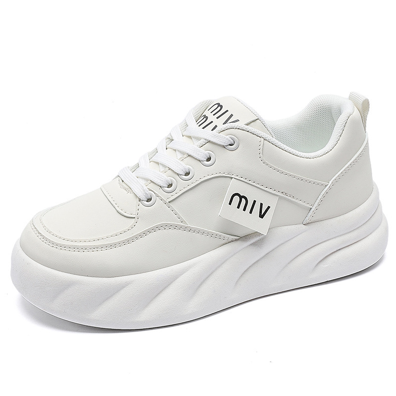 2025 Spring Designer s New Breathable White Multi Functional Thick Bottom Casual Sports White Shoes For Girls