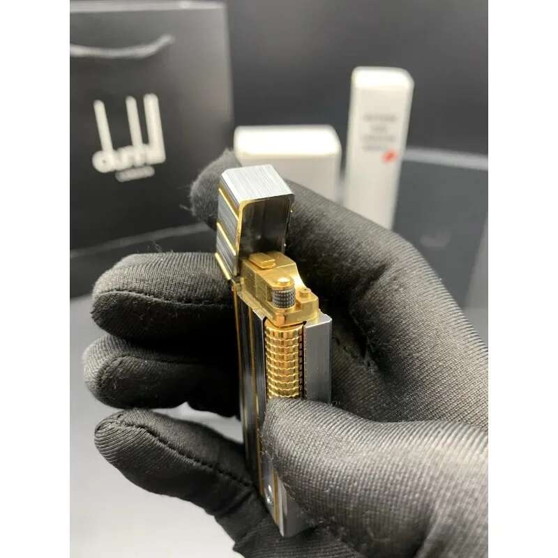 Duil Butane Torch Gas Windproof High-Flame Smoking Accessories Fashion Metal Cigarette Lighter Men's Gifts