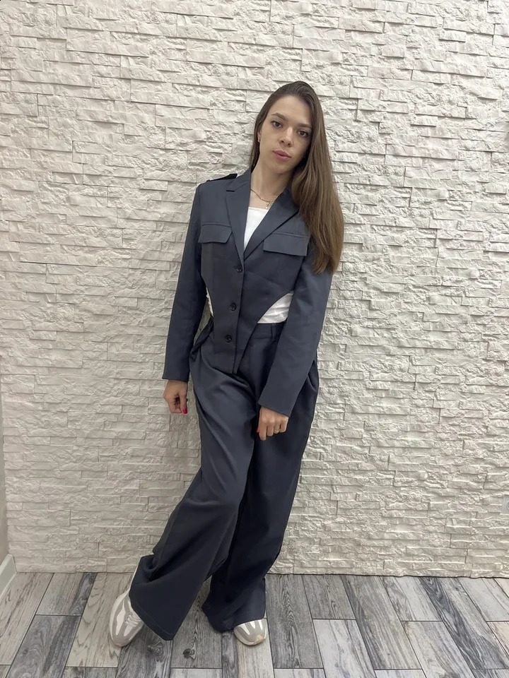 SLTNX Fashion Pant Blazer Two Piece Set for Women 2024 Summer Chic and Elegant Trouser Sets Ladies Casual in Matching 250225