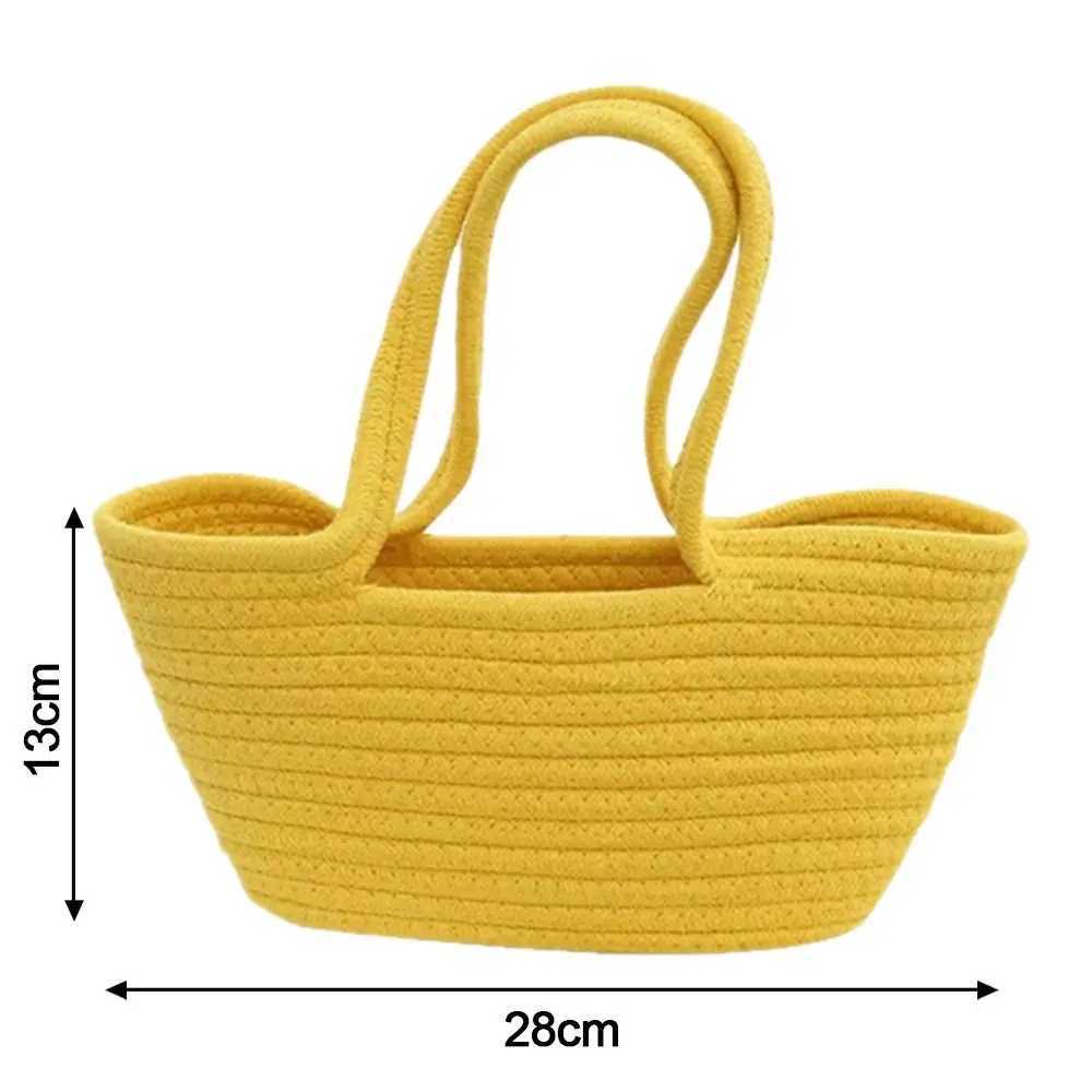 New Arrival Cotton woven bag envelope wallet shell handmade shoulder bag summer beach bag childrens bag T250303