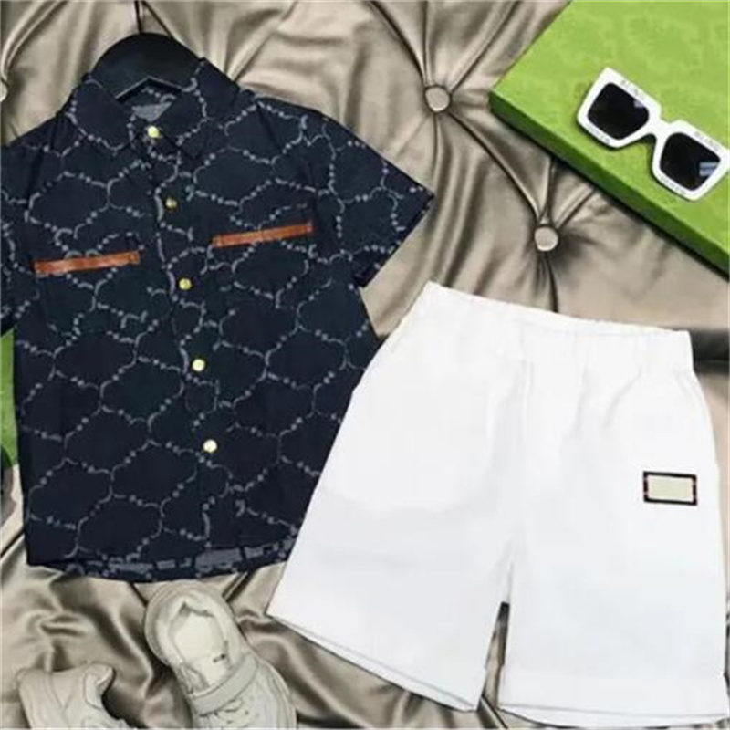 New Kids Designer Clothes Sets Boys Short sleeve Shirt Shorts Girls Hooded Dress Suits Fashion Childrens Clothing Summer Toddler Baby Outfit