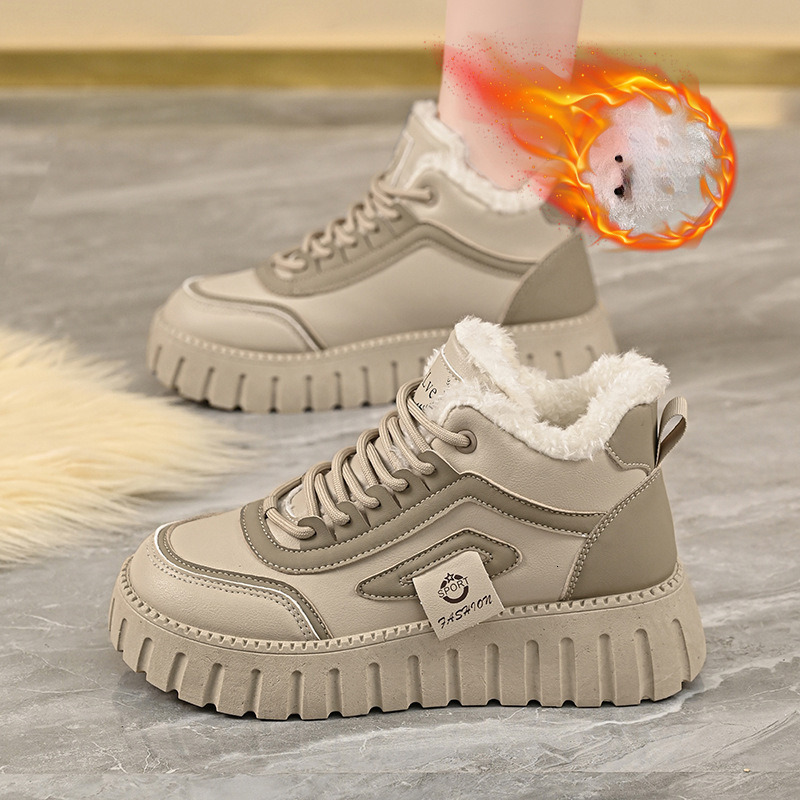 Designer s New Winter Velvet High Top Multifunctional Height Increasing Thickened Warm And Non Slip Cotton Shoes Casual Sports Short Boots