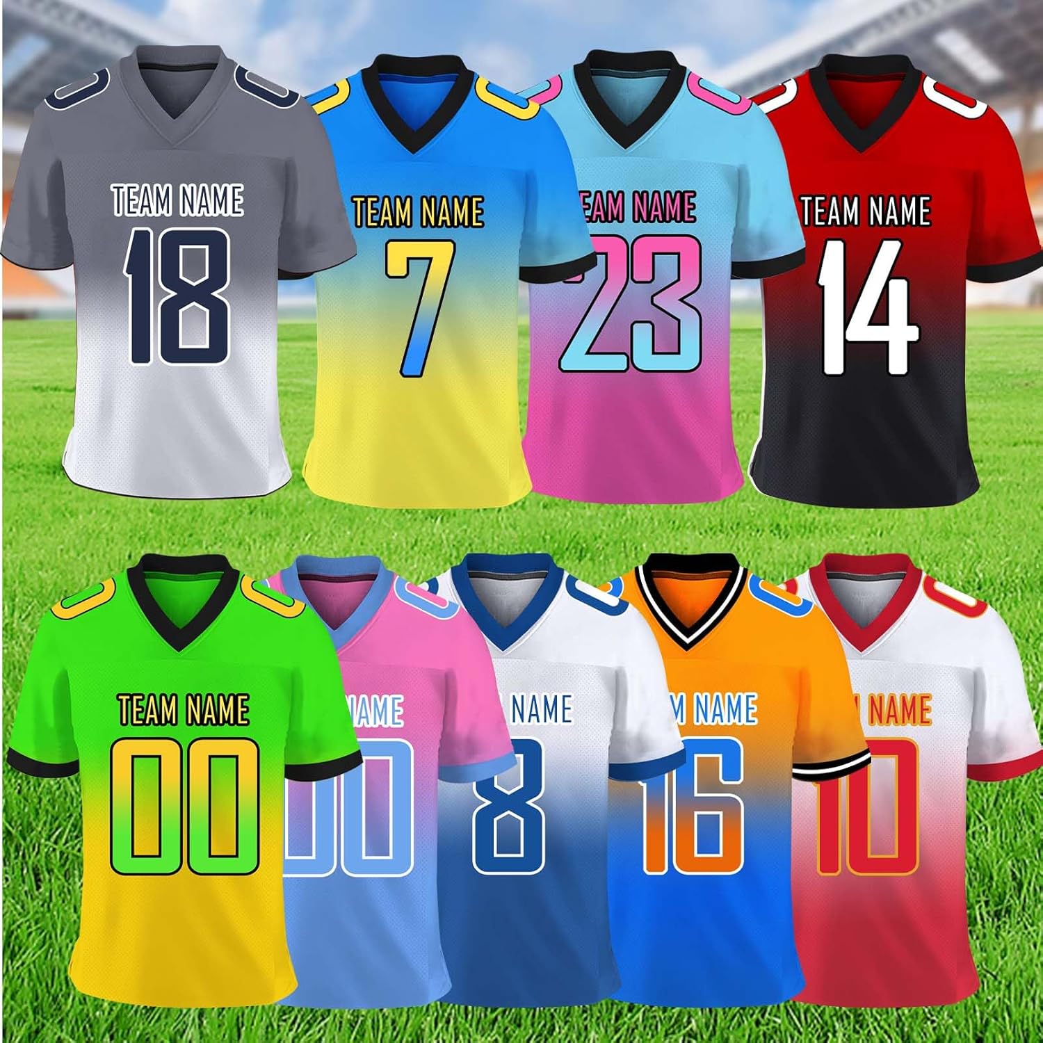 Custom Jersey Personalized Team Name Number Practice Jerseys Customized Football Shirt for Men Youth Women Kids