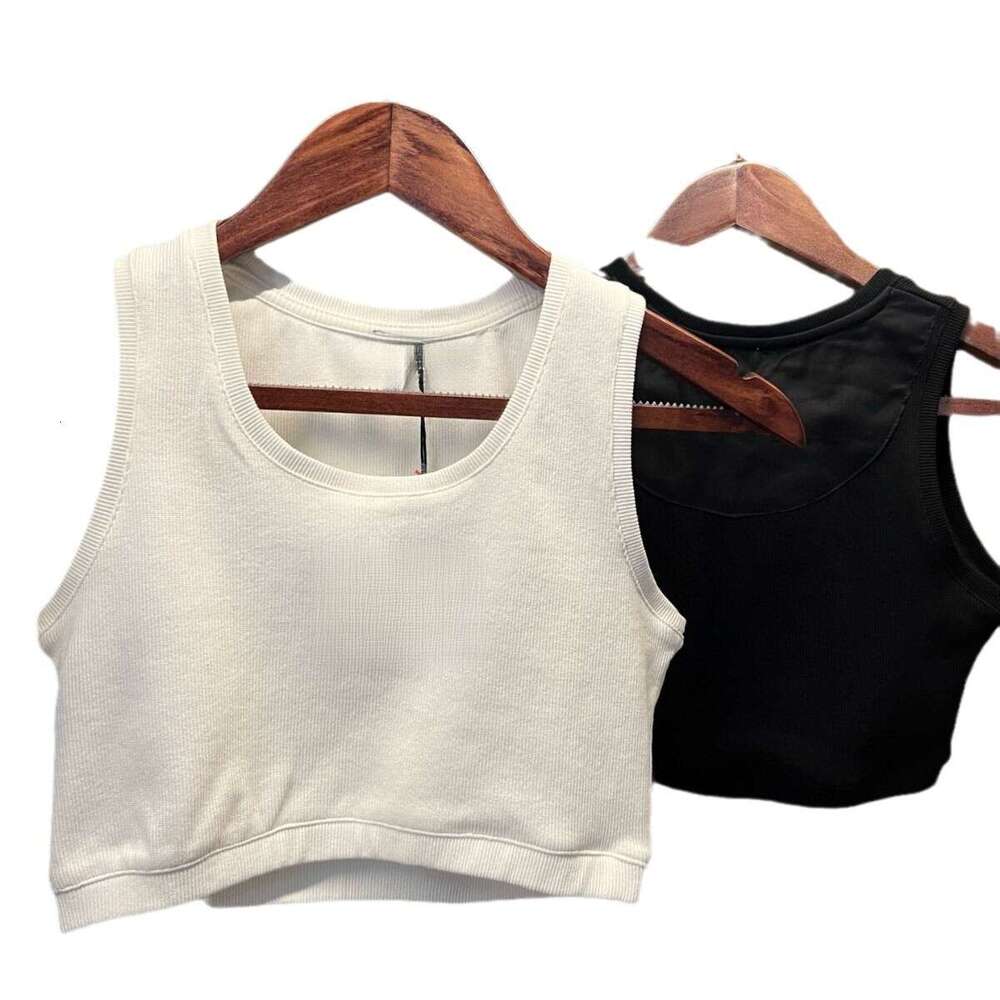 Threaded Knitted Embroidered Sleeveless Tank Top Elastic Slim Fit Inner For Women