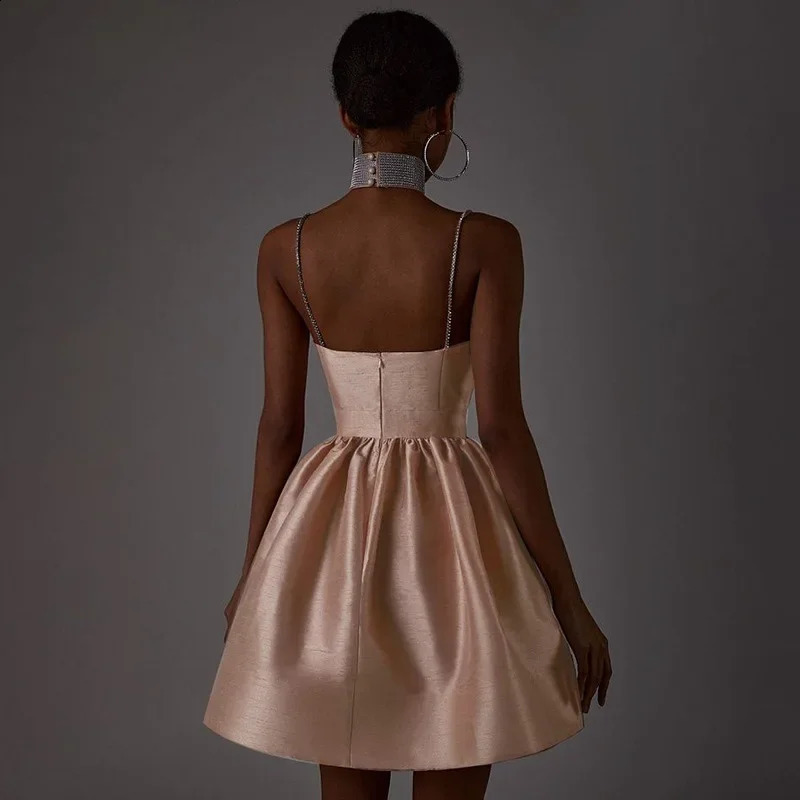 Womens Dresses Elegant Evening Dress Sexy Sleeveless Ladies Spaghetti Strap Y2k Retro Party Night OutfitsMini 250227