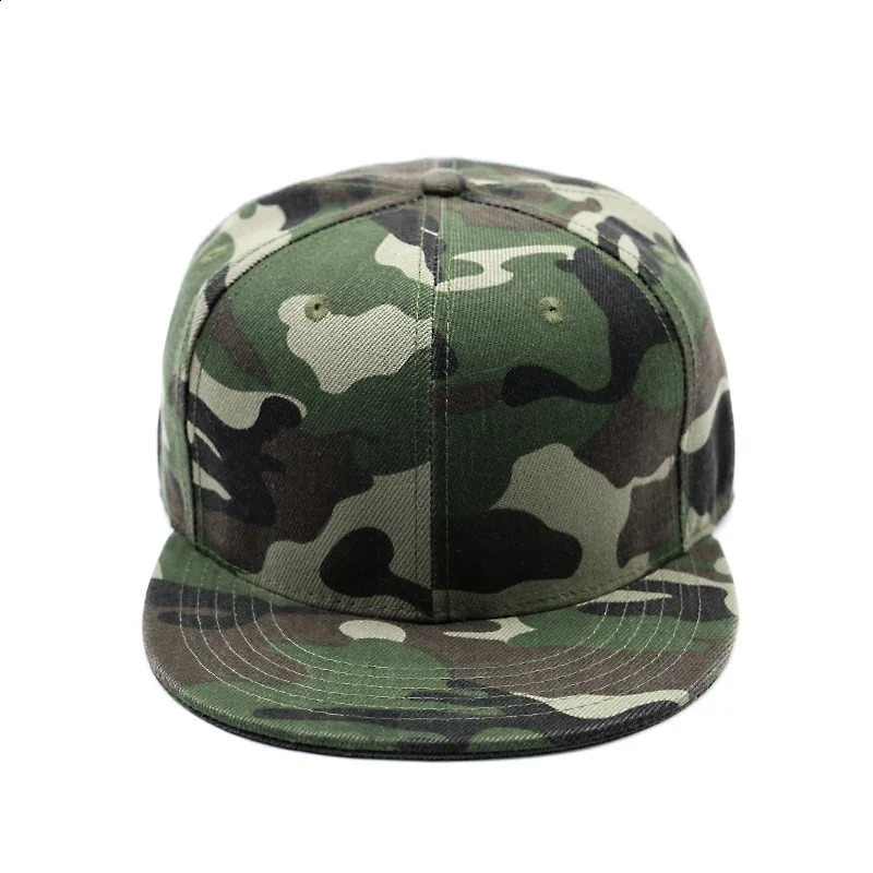 Full close camouflage hip hop cap whole closure women mens plus size flat brim bill baseball cap fitted hat 56-62cm 250225