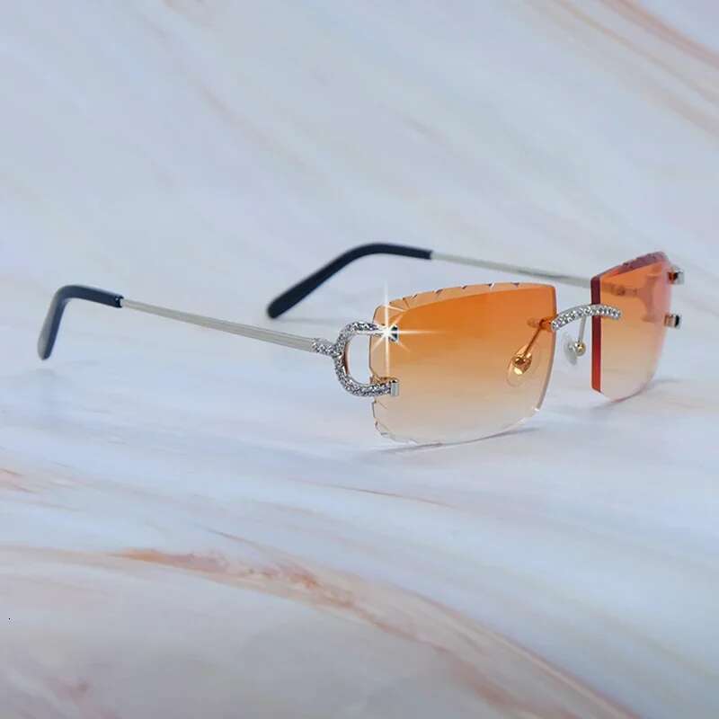 Moissanite Sunglasses Wire C Designer Carter Sun Glasses Vintage Eyewear Frame 012 Small Dia Cut Shades