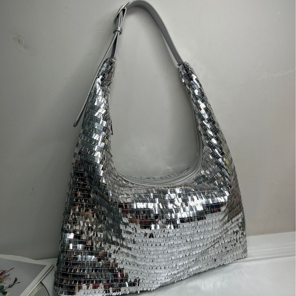 toteBag Shoulder bag ROSE NOIRE For Women New Product, Internet Celebrity, Small Fresh Sequins, Large Capacity Tote Hand-Held Single Shoulder Armpit B