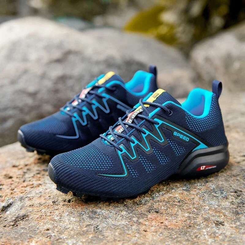 Men Hiking Trekking Climbing Shoes Mountain Outdoor Trainer Non-slip Hunting Tourism Male Comfy Sport Trail Soft