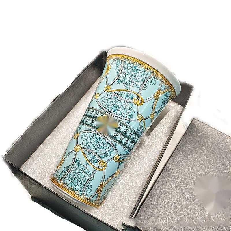 2025--Ceramic vase arrangement living room TV cabinet flower arrangement European table decorations furnishings gift