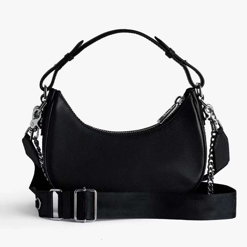 2025 New Women Fashion Shoulder High Quality PU Leather Underarm Retro Lightweight Simple Ladies Crescent Bag