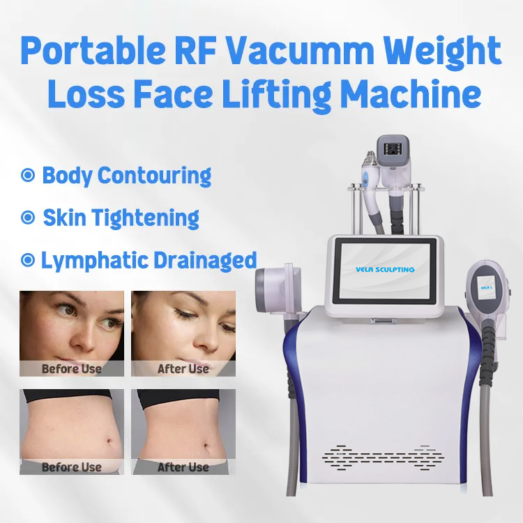 High Performance Vela Body Sculpt Professional Non-invasive Weight Loss 40K Cavitation Vacuum Dredging Vela RF Skin Tightening Face Lift Machine