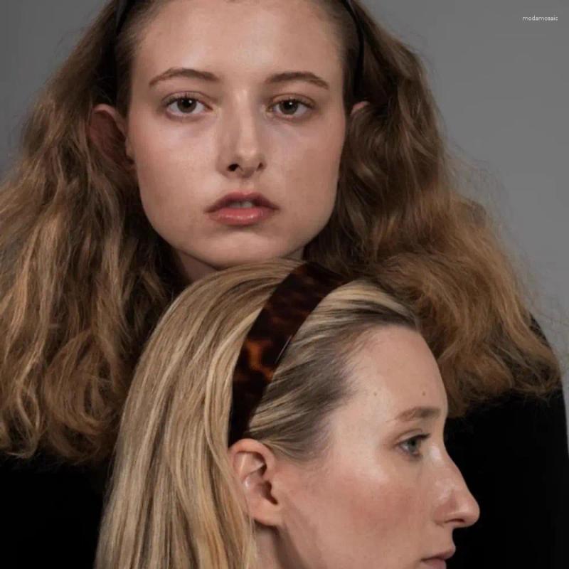 Luxury Vintage Leopard Headband Women Non-Slip Headwear High Quality Acetate Hairband French Headdress Hair Hoop Accessories Y260220