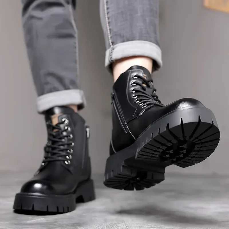 Men Boots 2024Autumn Winter Classic Thicken Warm Leather Ankle Boots Luxury Brand Waterproof Comfortable Snow Boots Mens Boots Z250303