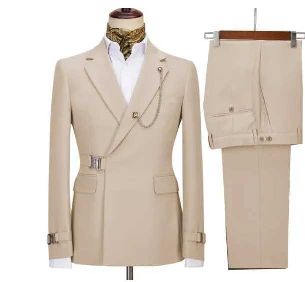 2-piece mens business suit with regular fit notch lapel ball tailcoat (Trail Blazer+pants) excluding chest accessories M250303