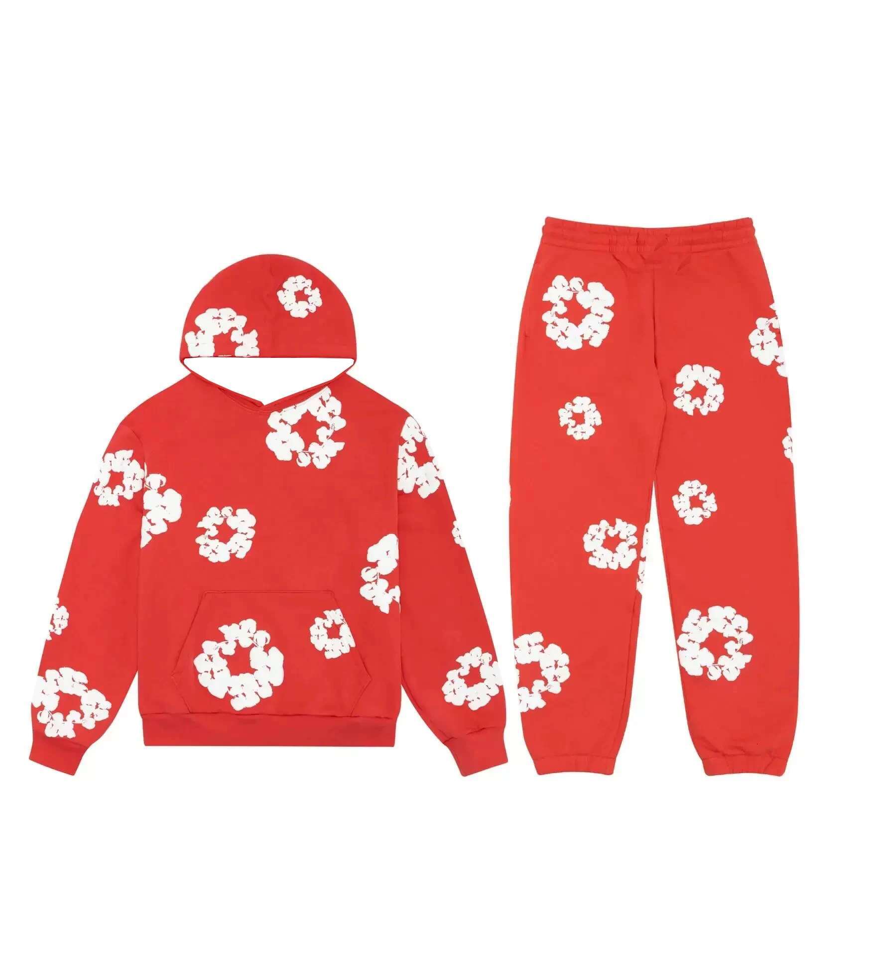 Autumn New American Fashion Trend Kapok 3D Printed Pullover Sweatpants Casual Y2k Street Suit Adult Sweater