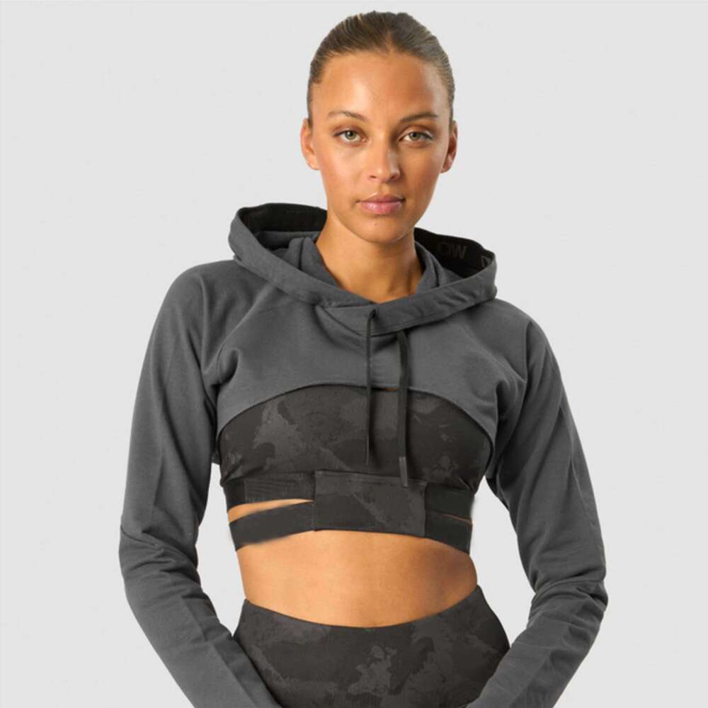 Women's Fashionable Cropped Hoodie Top - Chic Versatile, Great For Layering And Casual Outings