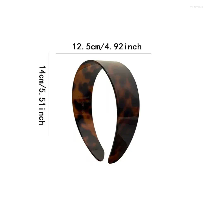 Luxury Vintage Leopard Headband Women Non-Slip Headwear High Quality Acetate Hairband French Headdress Hair Hoop Accessories Y260220