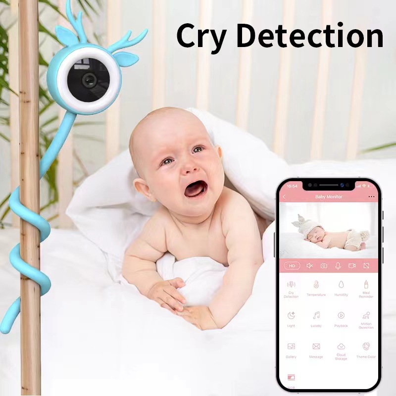 New 4 million high definition baby monitoring network camera wireless WiFi mobile phone remote two way voice intercom crying monitoring