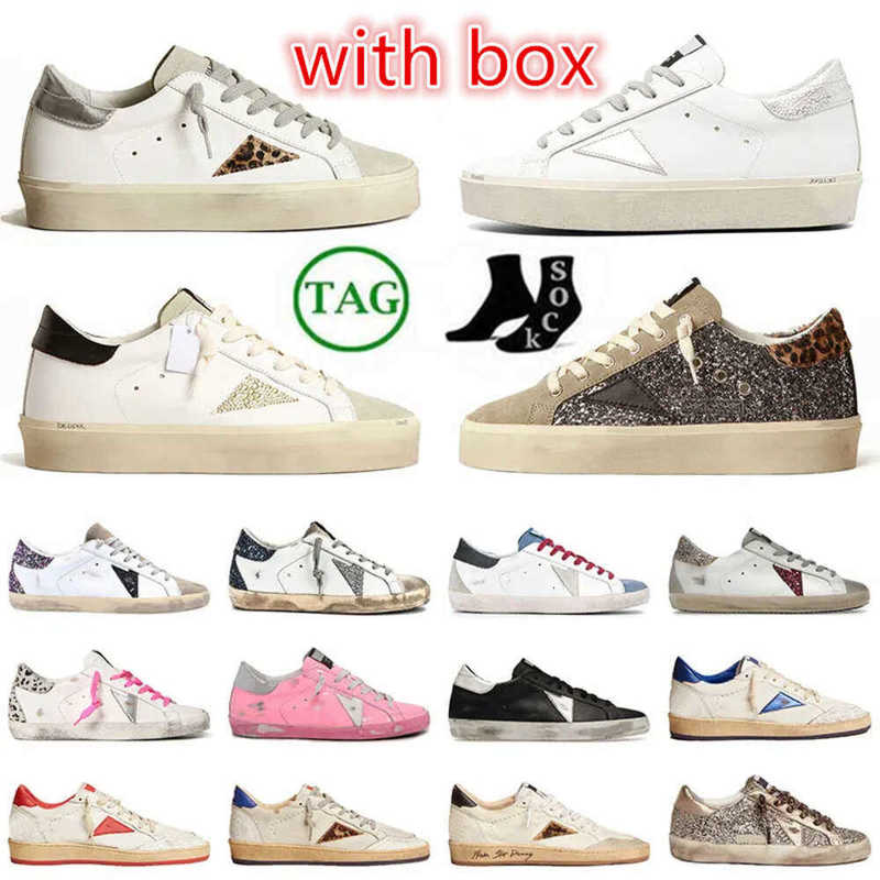 Designer Loafers Sneakers Low and Platform Super-star Shoes Leather Italy Dirty Old Shoe Women Men Black White Ball Casual Star Trainers 35-46