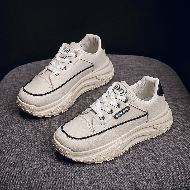 2025 Spring And Summer Women's Designer New Breathable White Shoes Fashionable Multi Functional Thick Soled Sports And Leisure Board Shoes Soft S