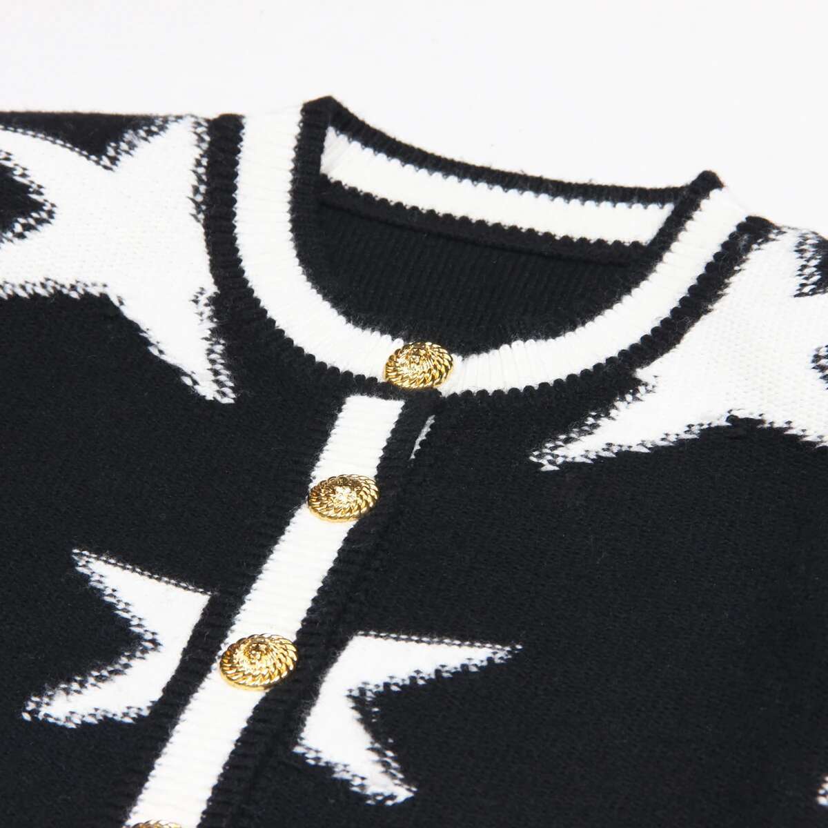 2024 Spring Autumn New European And American High-Quality Knitwear Long Sleeve Round Neck Cardigan Top Woolen Jacket