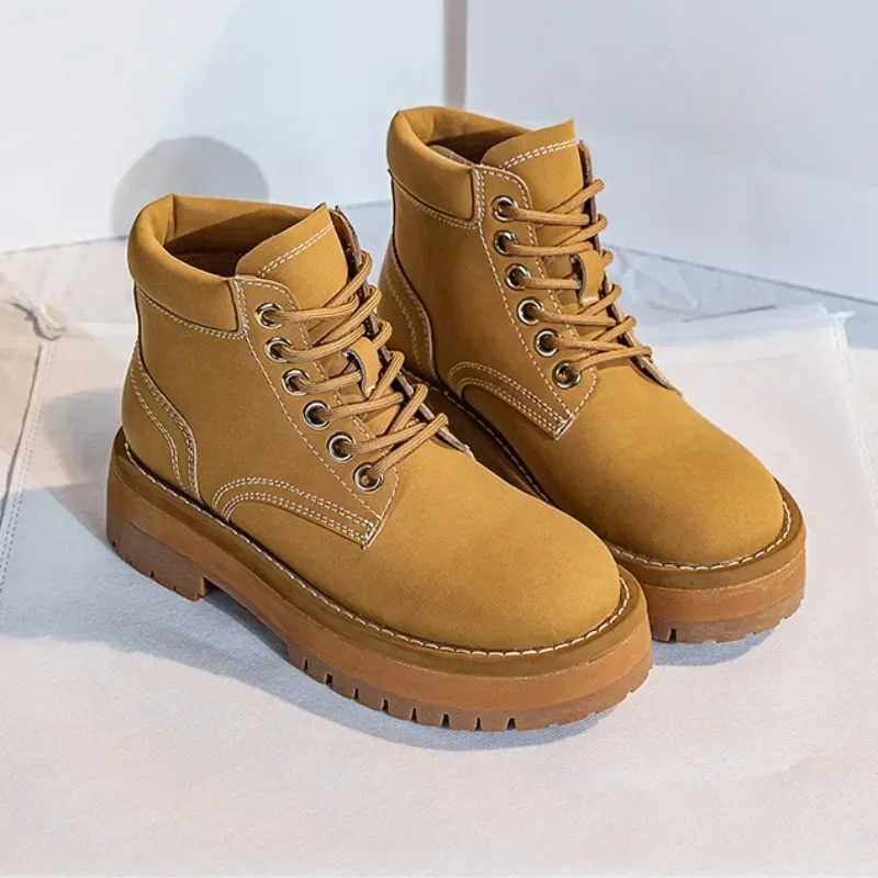 Luxury Cowhide Platform Increased Western Cowboy Boots Shoes for Women Designer Casual Wear-resistant Womens Ankle Boots Z250303