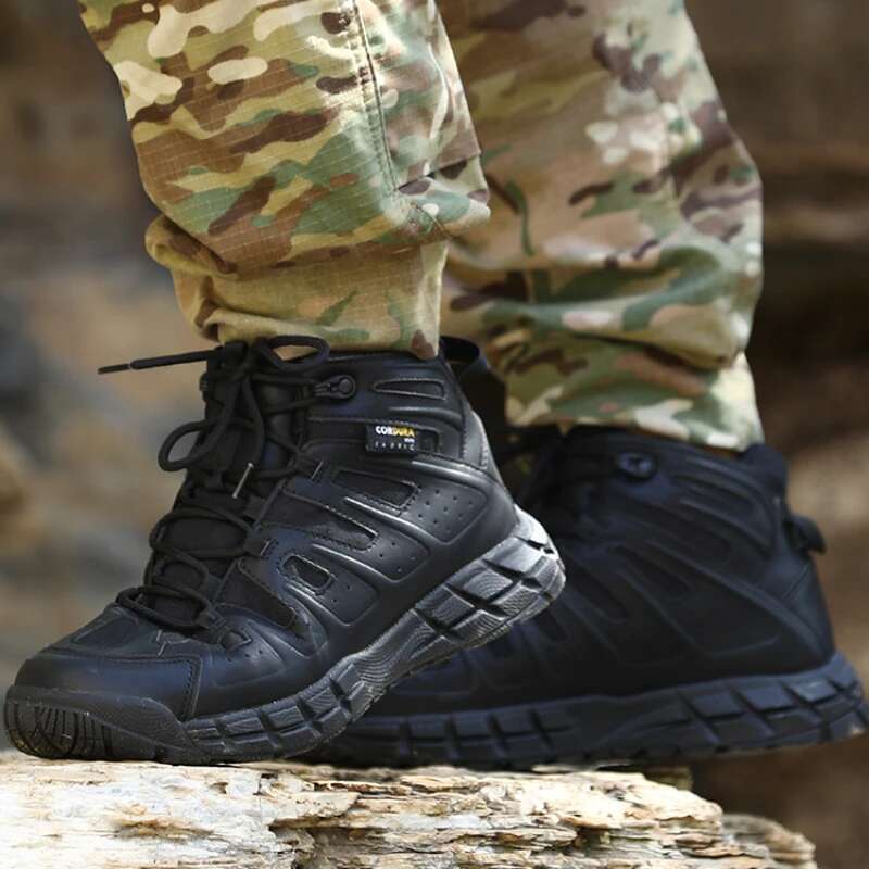 Tactical Outdoor Military Combat Men 46 Size Army Training Shoes Ultralight EVA Shock Absorbing Mountain Hiking Boots Male