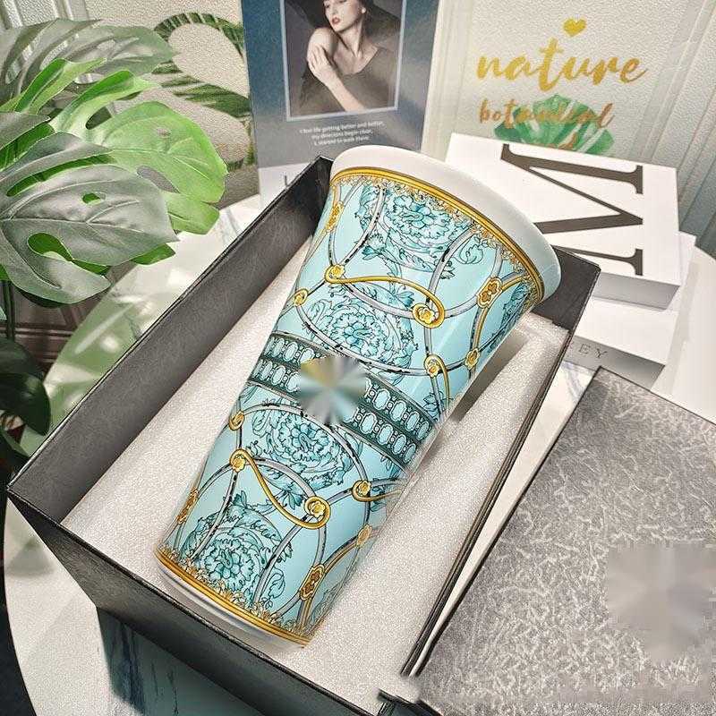 2025--Ceramic vase arrangement living room TV cabinet flower arrangement European table decorations furnishings gift