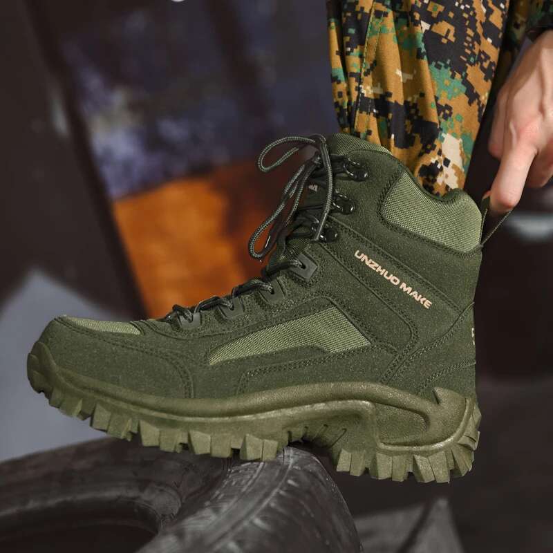 High Top Waterproof Hiking Tactical Sport Men's Male Outdoor Mountain Climbing Shoes Hunting Men outdoor Boots