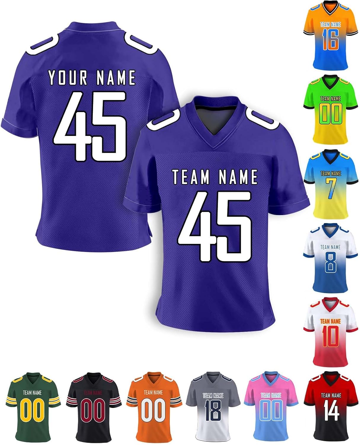 Custom Jersey Personalized Team Name Number Practice Jerseys Customized Football Shirt for Men Youth Women Kids
