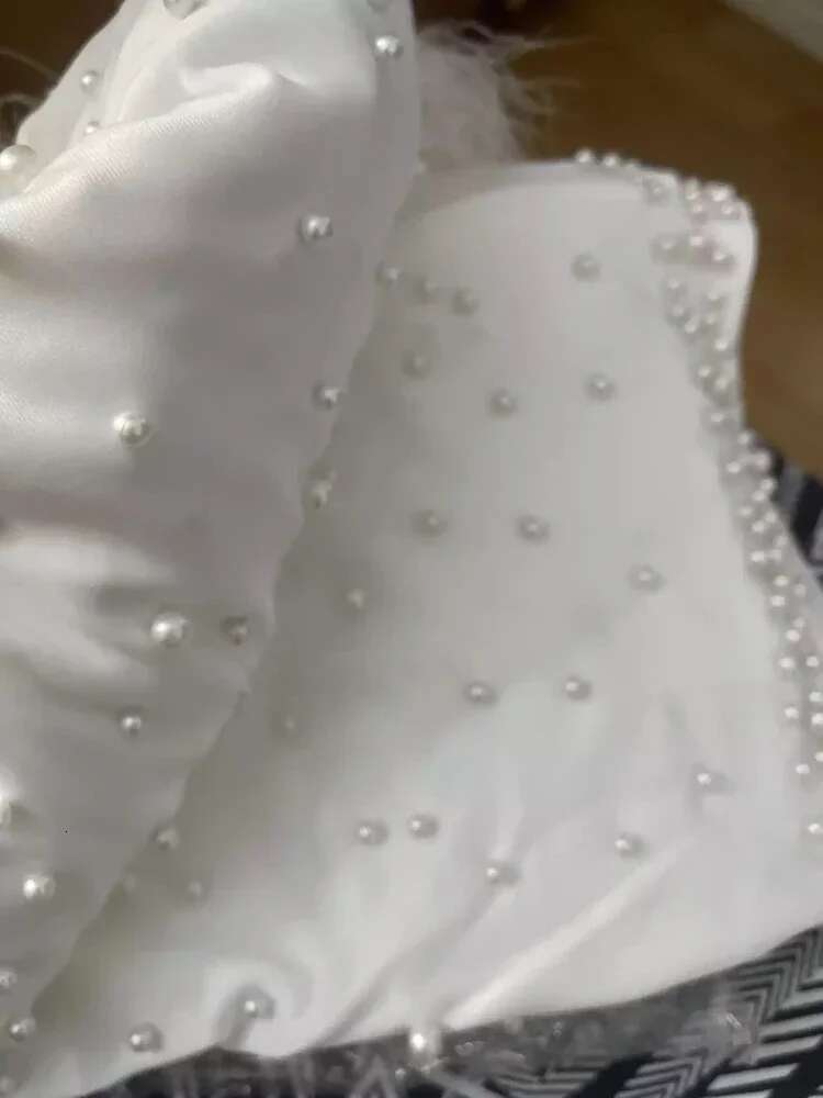Feather Beading Party Dress For Women Sexy Off Shoulder Long Sleeve Elegant Bodycon Formal Event Evening Wedding Robes